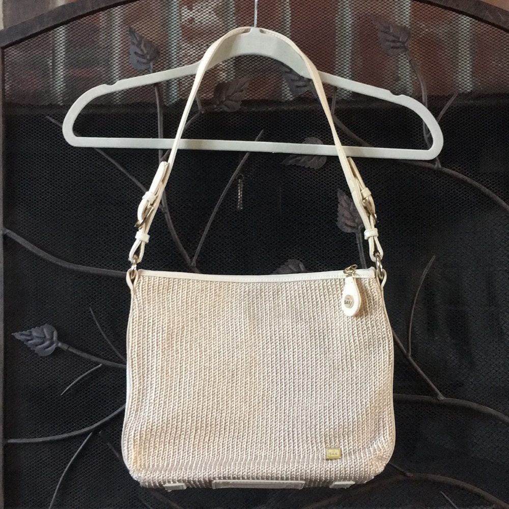 NWOT The Sak knit gold neutral bag